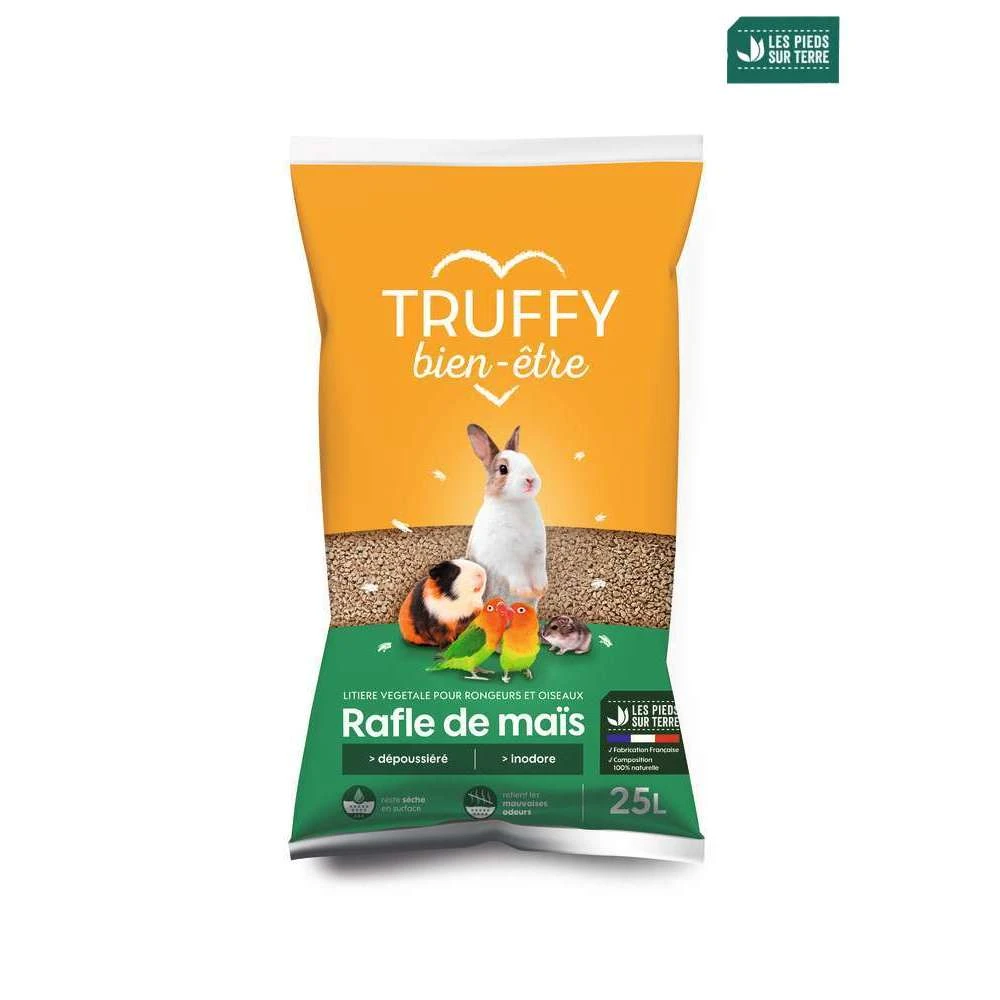 Litière Végétale De Maïs Truffy Bien être 25L 1 Litière Végétale De Maïs Truffy Bien être 25L
