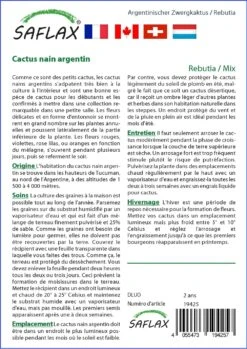 Kit De Culture - Cactus Nain Argentin - 40 Graines - Rebutia / Mix -Emerald Soldes 6406411347abb3.06145492
