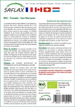 Kit De Culture - Bio - Tomate - San Marzano - 15 Graines - Solanum Lycopersicum -Emerald Soldes 6406416b5ce855.63143376