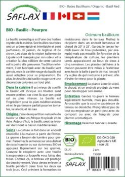 Kit De Culture - Bio - Basilic - Pourpre - 400 Graines - Ocimum Basilicum 9 Kit De Culture - Bio - Basilic - Pourpre - 400 Graines - Ocimum Basilicum -Emerald Soldes 640641778d8a61.41878619