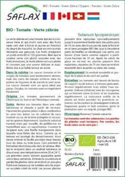 Kit De Culture - Bio - Tomate - Verte Zébrée - 10 Graines - Solanum Lycopersicum -Emerald Soldes 640641b0524e49.03619157
