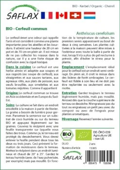 Kit De Culture - Bio - Cerfeuil Commun - 800 Graines - Anthriscus Cerefolium -Emerald Soldes 640641c8a98f11.52285899