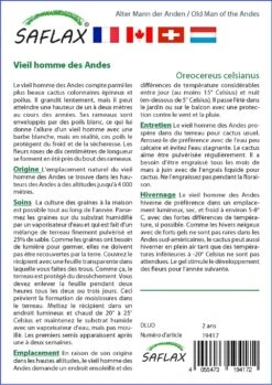 Kit De Culture - Vieil Homme Des Andes - 40 Graines - Oreocereus Celsianus -Emerald Soldes 64064213301845.95828863