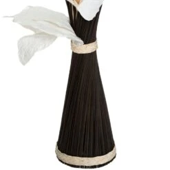 ATMOSPHERA Fagot De Fleurs Et Tiges Séchées Blanc Et Noir D. 36 X H. 100 Cm -Emerald Soldes 64821bbb535164.87538122