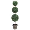 VIDAXL Plante De Buis Artificiel Avec Pot Forme De Boule Vert 118 Cm