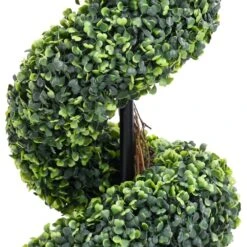 VIDAXL Plante De Buis Artificiel En Spirale Avec Pot Vert 59 Cm -Emerald Soldes befb7ba52cb182c4
