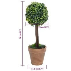 VIDAXL Plantes De Buis Artificiel 2 Pcs Avec Pots Boule Vert 56 Cm 11 VIDAXL Plantes De Buis Artificiel 2 Pcs Avec Pots Boule Vert 56 Cm -Emerald Soldes cb0ba62229546034