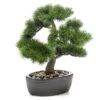 Emerald Bonsaï Pinus Artificiel Sur Plaque Marronne 32 Cm